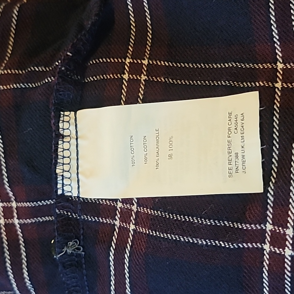 XL Madewell 100% Cotton Berkshire Plaid Ruffle Yoke Button Down Long Sleeve - Picture 8 of 8